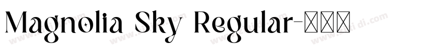 Magnolia Sky Regular字体转换